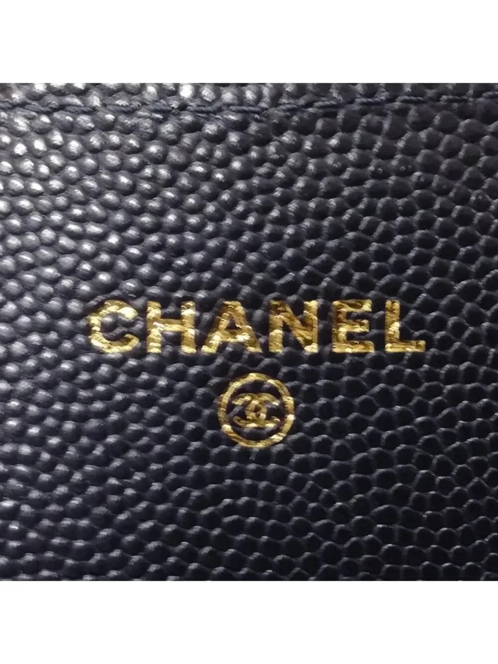 Chanel Caviar Leather Quilted Wallet Navy